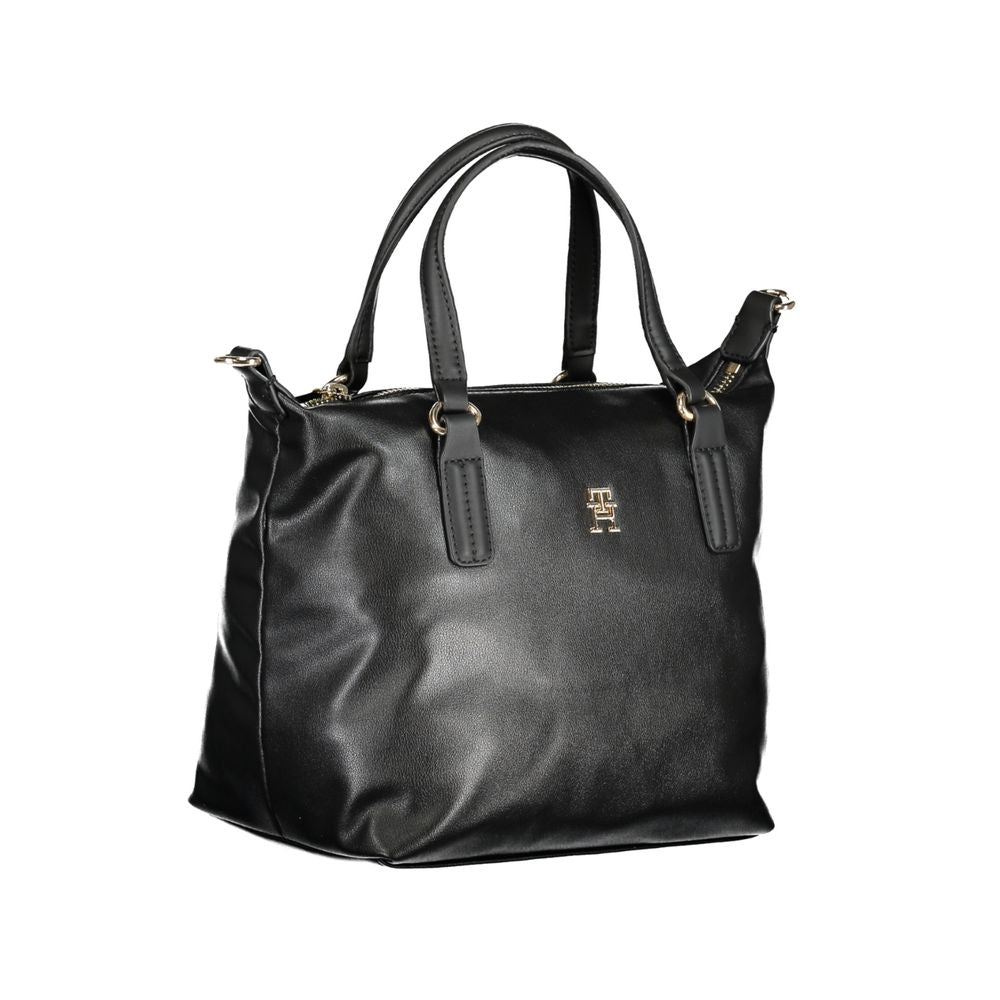 Tommy Hilfiger Woman Handbag Black Polyester PU Removable Strap