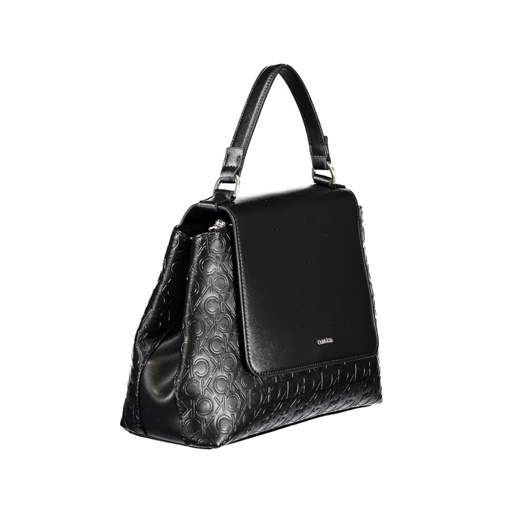 Calvin Klein Women's Black Polyester Handbag Adjustable Strap 50% Recycled