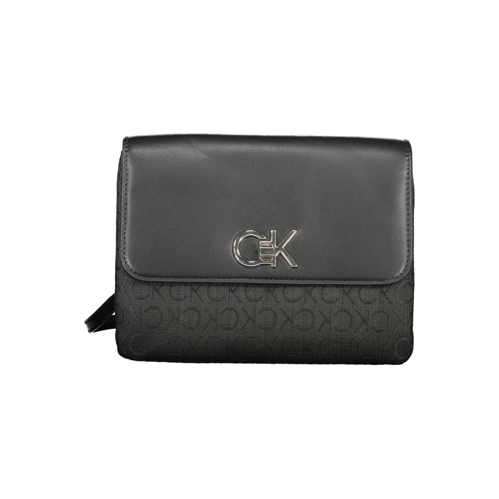 Calvin Klein Women's Handbag Black Recycled Polyester Chain Handle