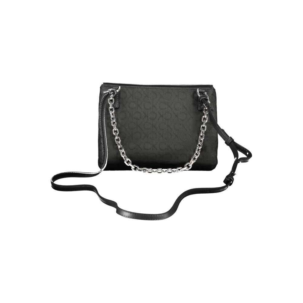 Calvin Klein Women's Handbag Black Recycled Polyester Chain Handle