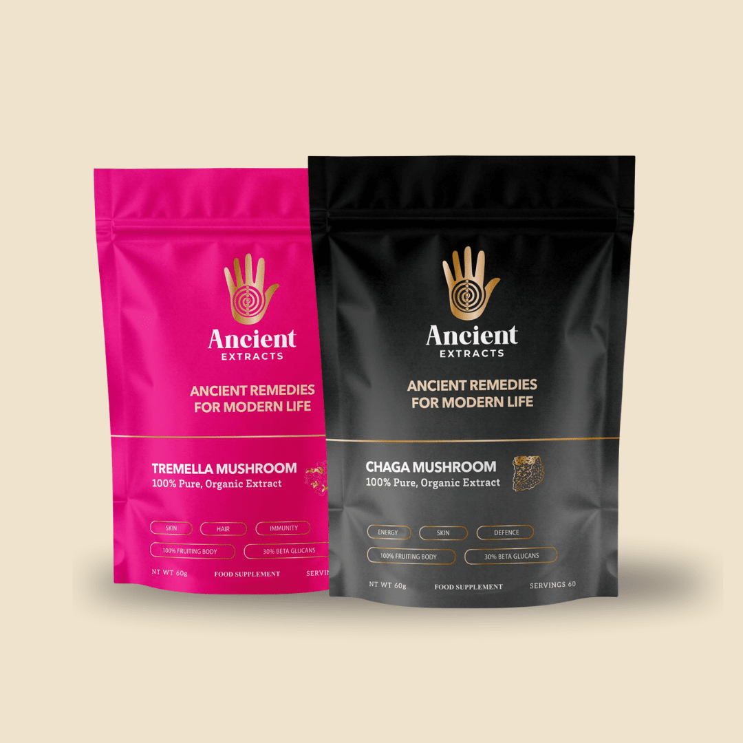 Ancient Extracts Tremella and Chaga Mushroom Extracts Beauty Duo