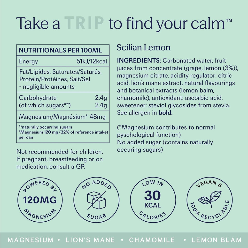 Trip Calm Magnesium Sparkling Drink