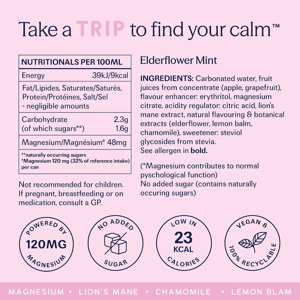 Trip Mindful Blends Magnesium Sparkling Drink