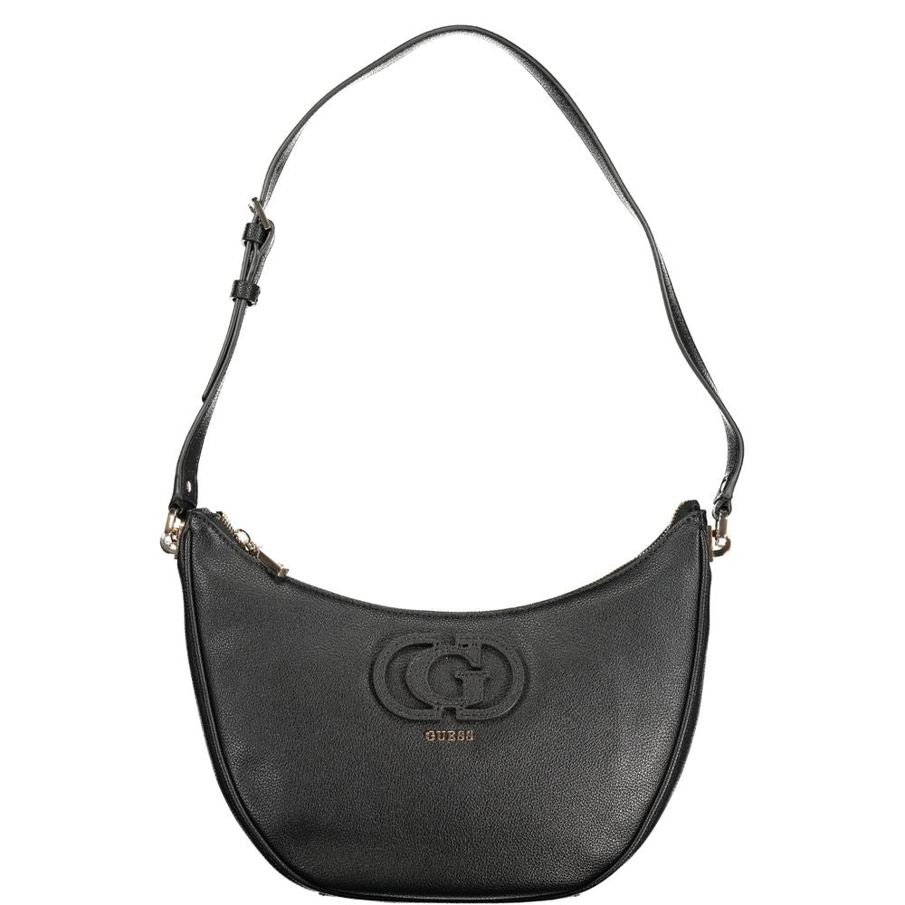 GUESS JEANS Handbag CALEBRA Nero PU Adjustable Strap