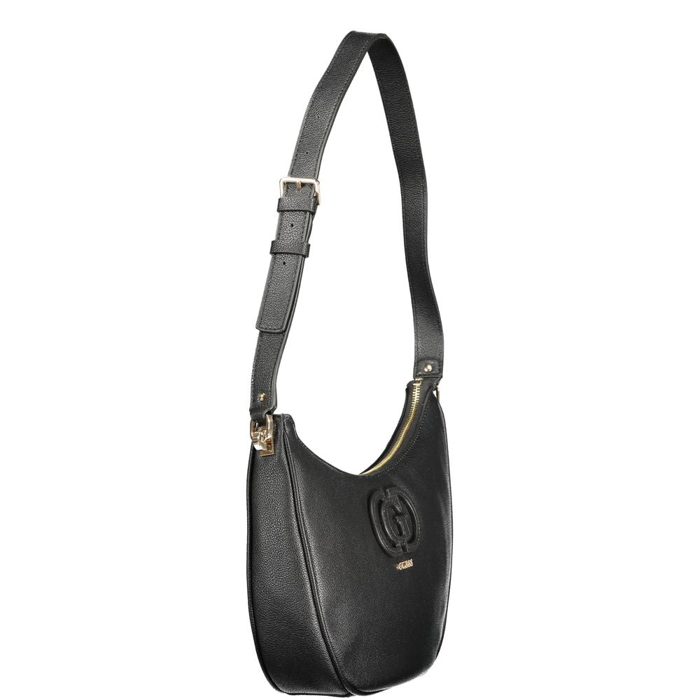 GUESS JEANS Handbag CALEBRA Nero PU Adjustable Strap