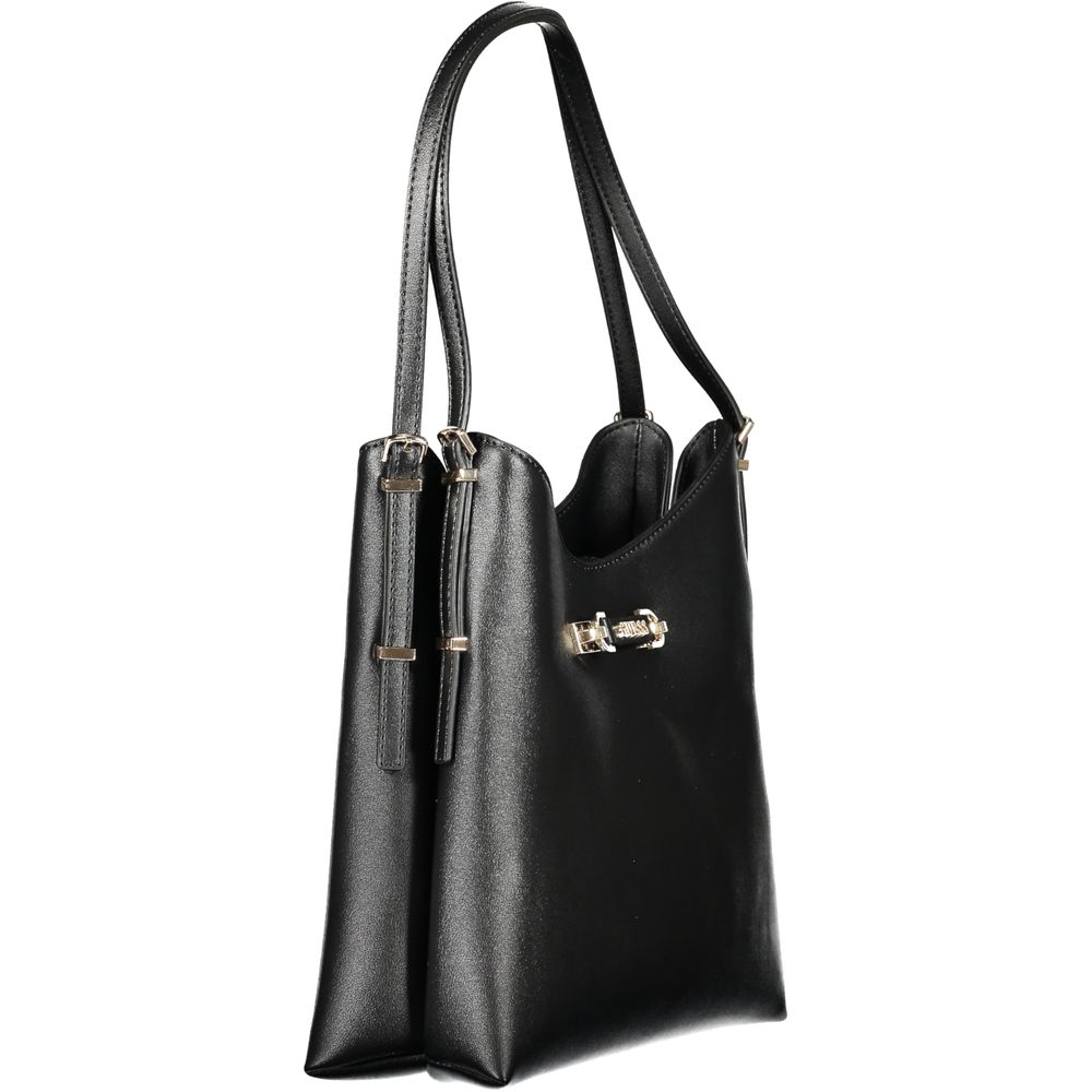 Guess Jeans Lefia Shoulder Handbag Black Polyurethane
