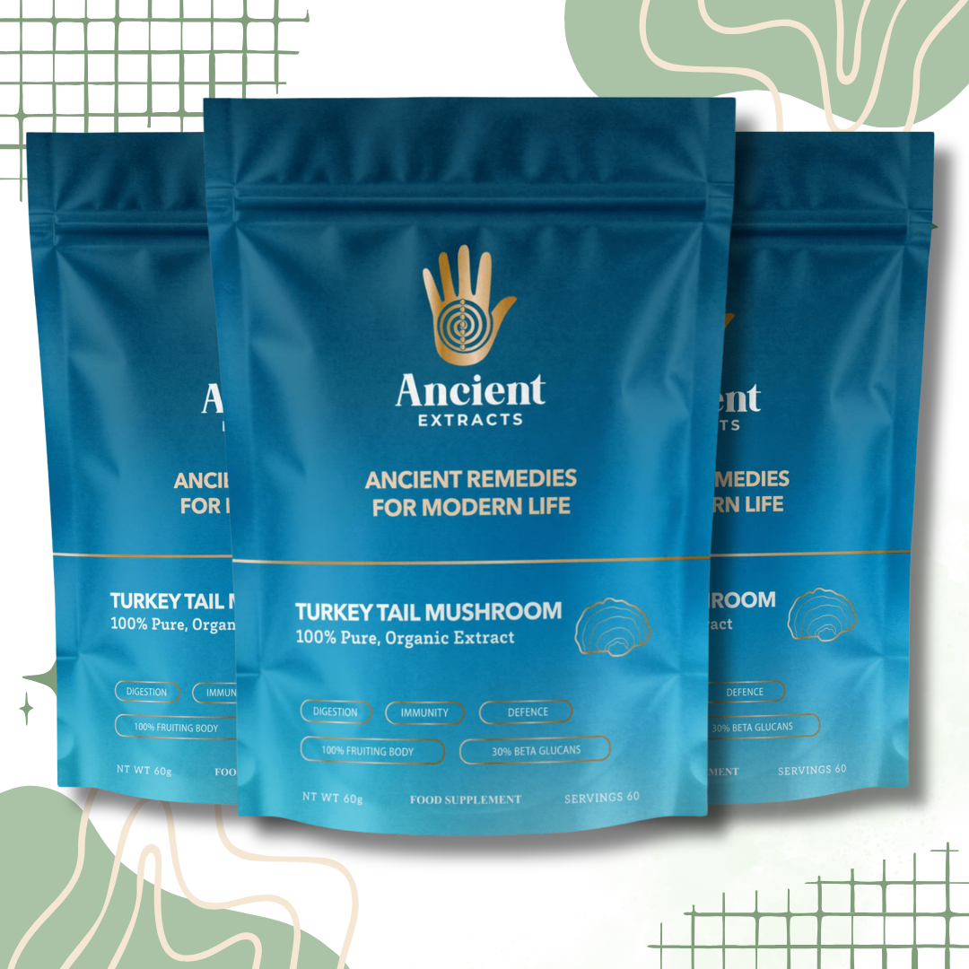 Ancient Extracts Turkey Tail Mushroom Extract for Pets - 30% Beta-Glucans, 100% Fruiting Body