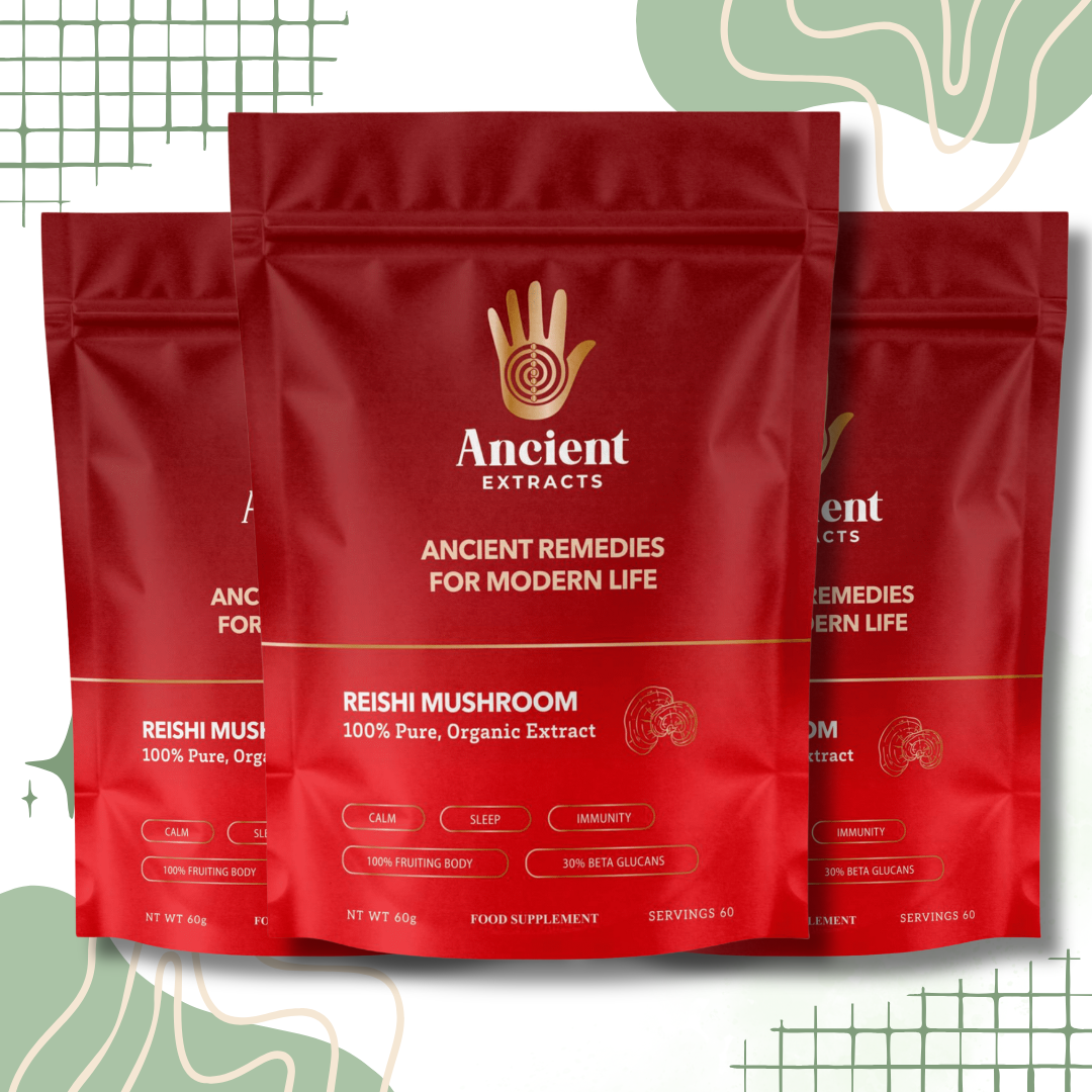 Ancient Extracts Reishi Mushroom Extract Powder 15:1 Concentrate, 30% Beta Glucans