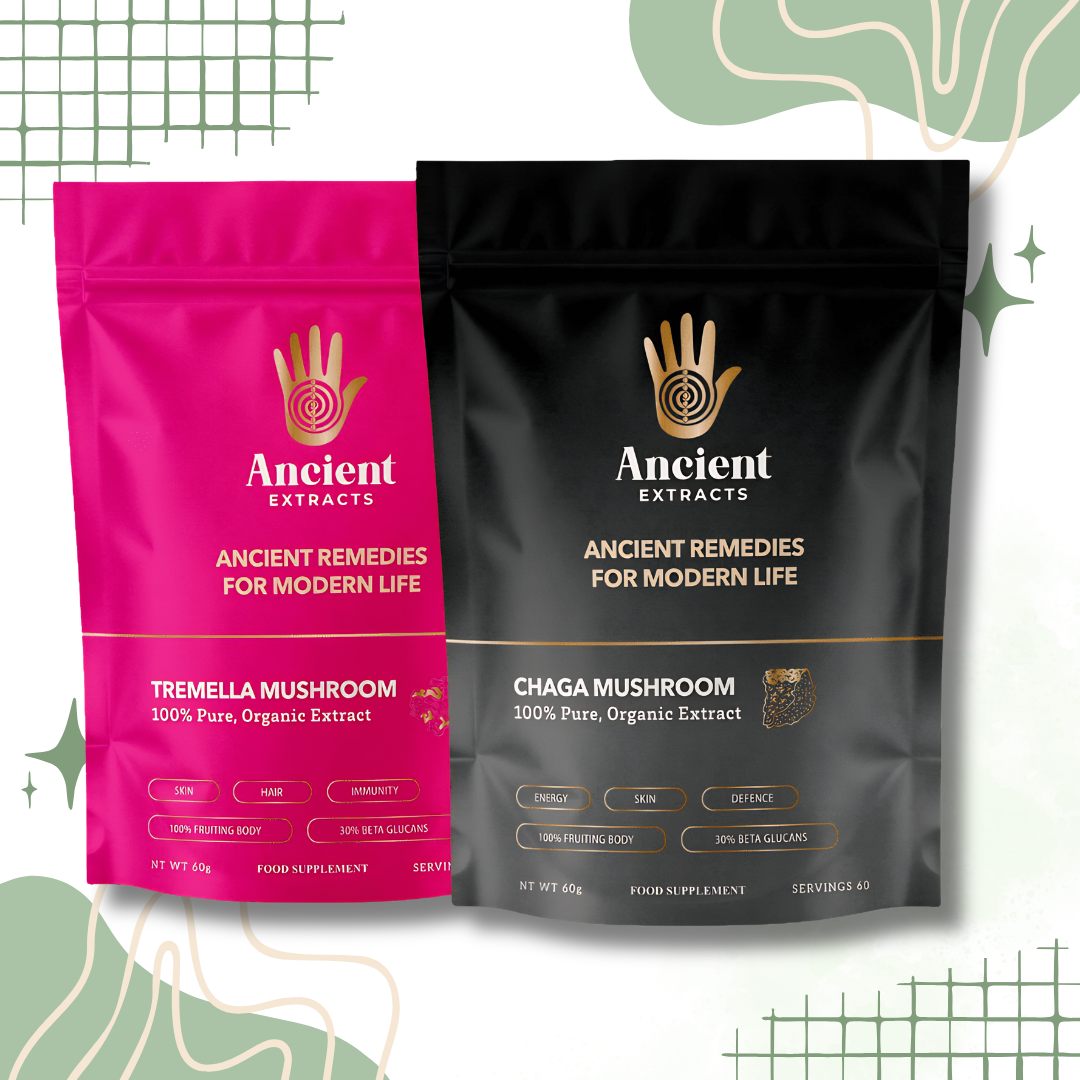 Ancient Extracts Tremella and Chaga Mushroom Extracts Beauty Duo