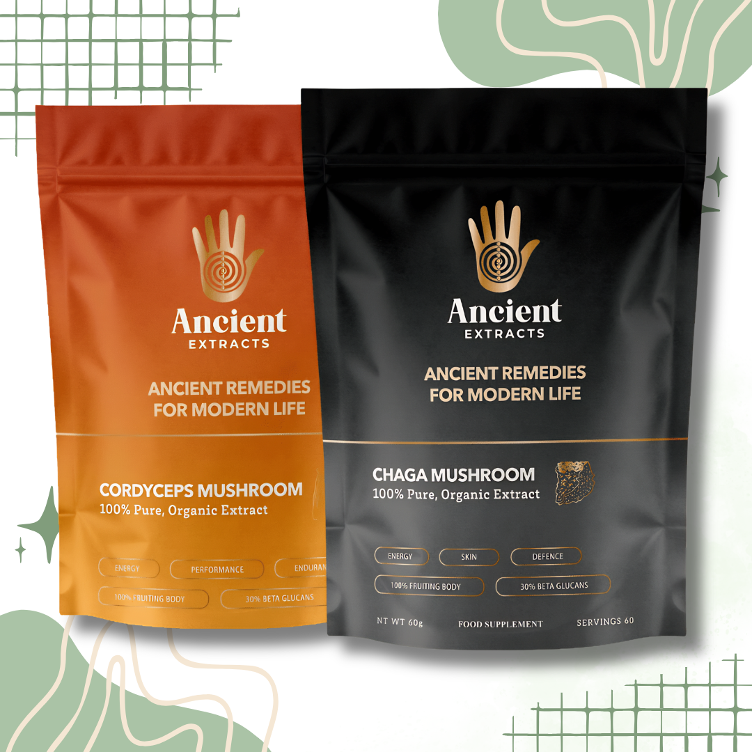 Ancient Extracts Cordyceps & Chaga Energy Support Extract Pair