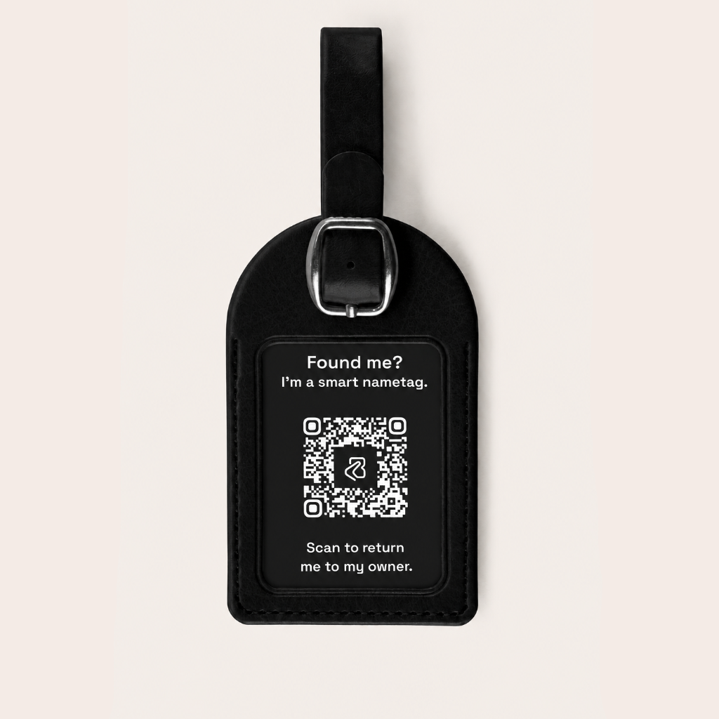 Boomerang Luggage Tag 2-Pack, Belluno Vegan PU, 5.4x8.9cm