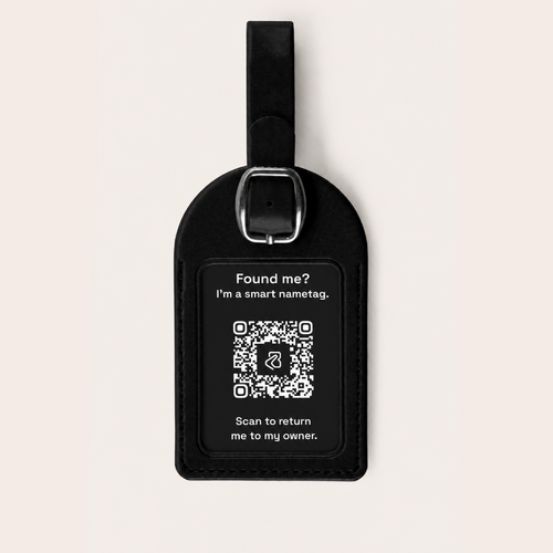 Boomerang Luggage Tag 2-Pack, Belluno Vegan PU, 5.4x8.9cm