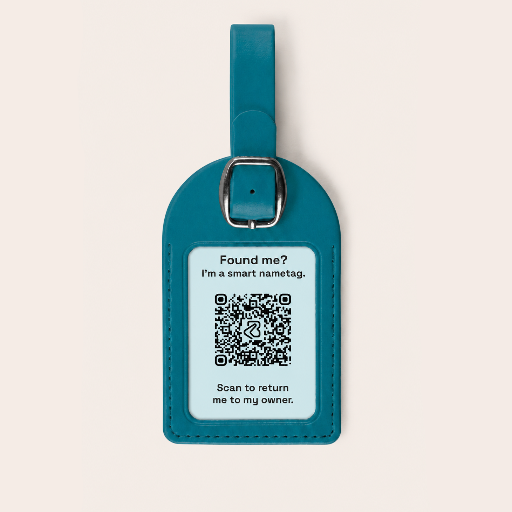 Boomerang Luggage Tag 2-Pack, Belluno Vegan PU, 5.4x8.9cm