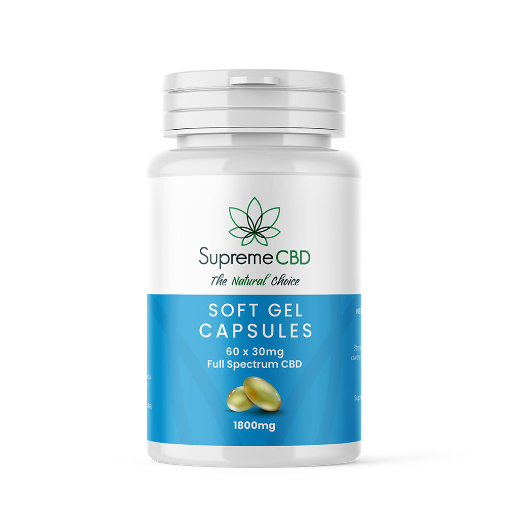 Supreme CBD Soft Gel Capsules with Full-Spectrum Organic Hemp Extract