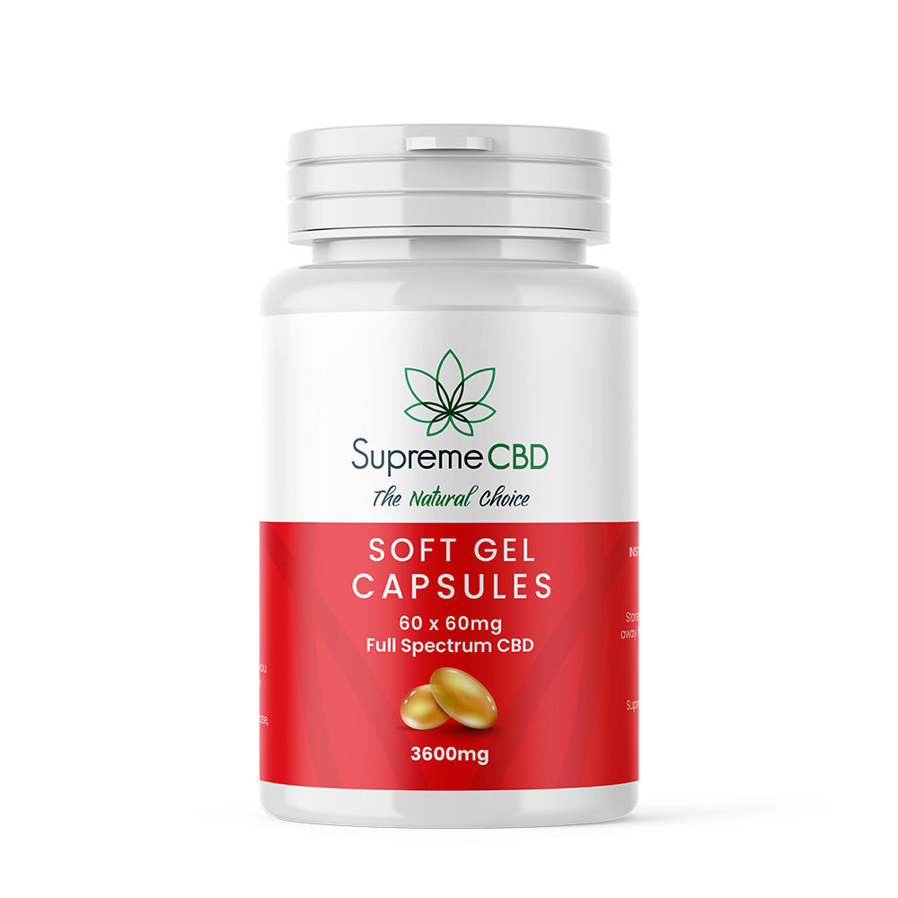 Supreme CBD Soft Gel Capsules with Full-Spectrum Organic Hemp Extract