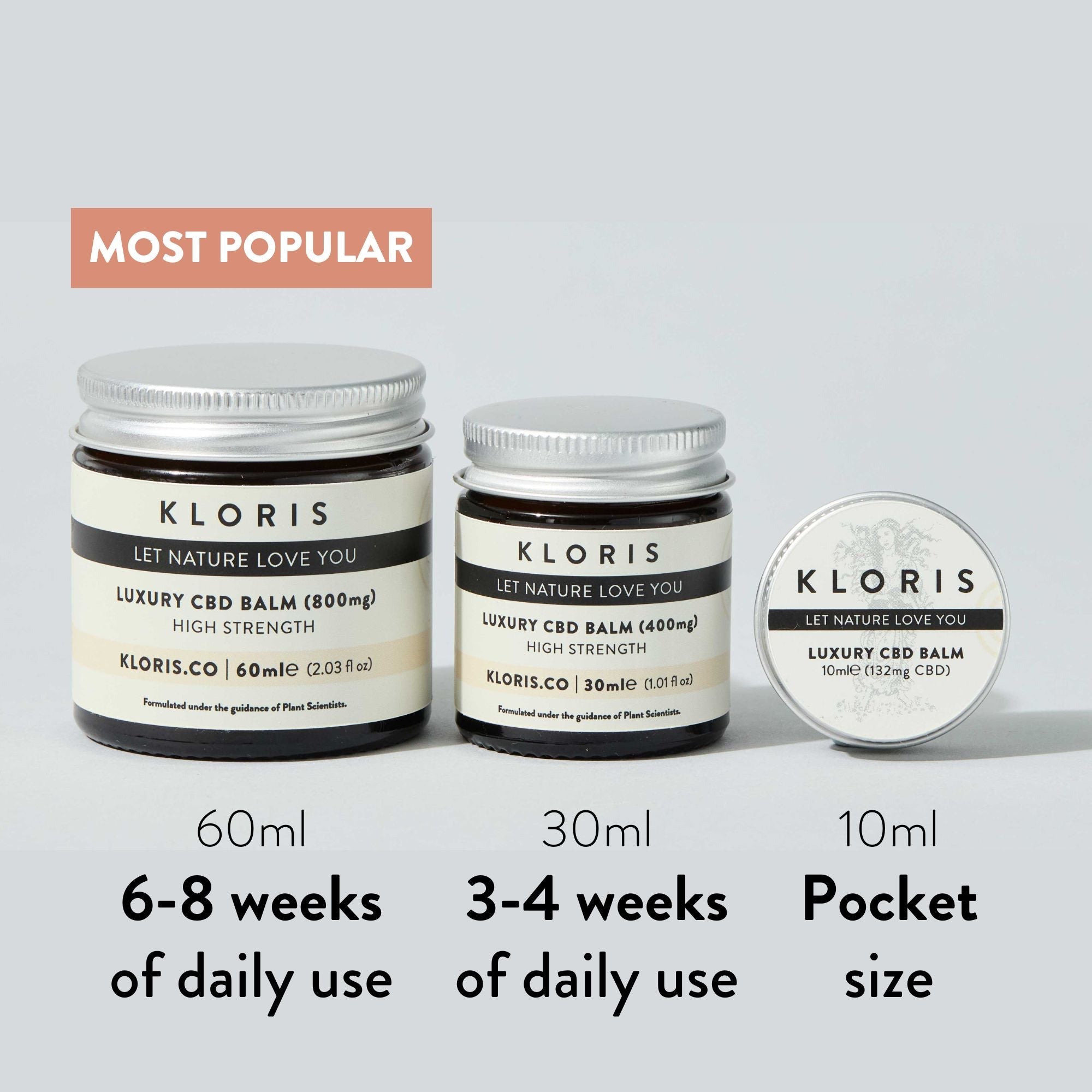 Kloris High Strength Luxury CBD Balm 10ml to 60ml