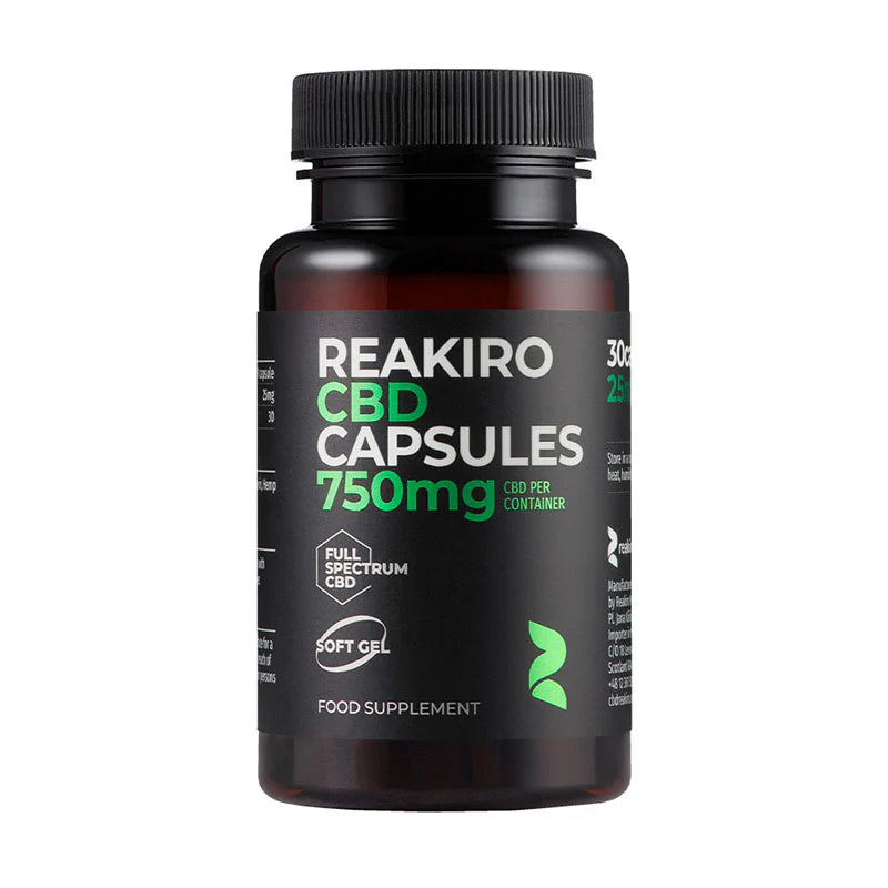 Reakiro Full Spectrum CBD Soft Gel Capsules 300mg to 1500mg, 30 Caps