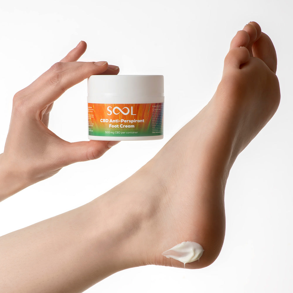 CBD Foot Cream by SOOL 500mg CBD 100ml Antiperspirant