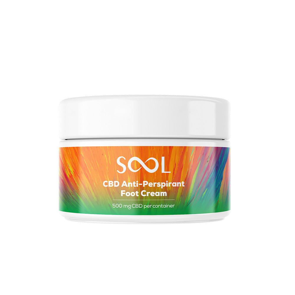 CBD Foot Cream by SOOL 500mg CBD 100ml Antiperspirant