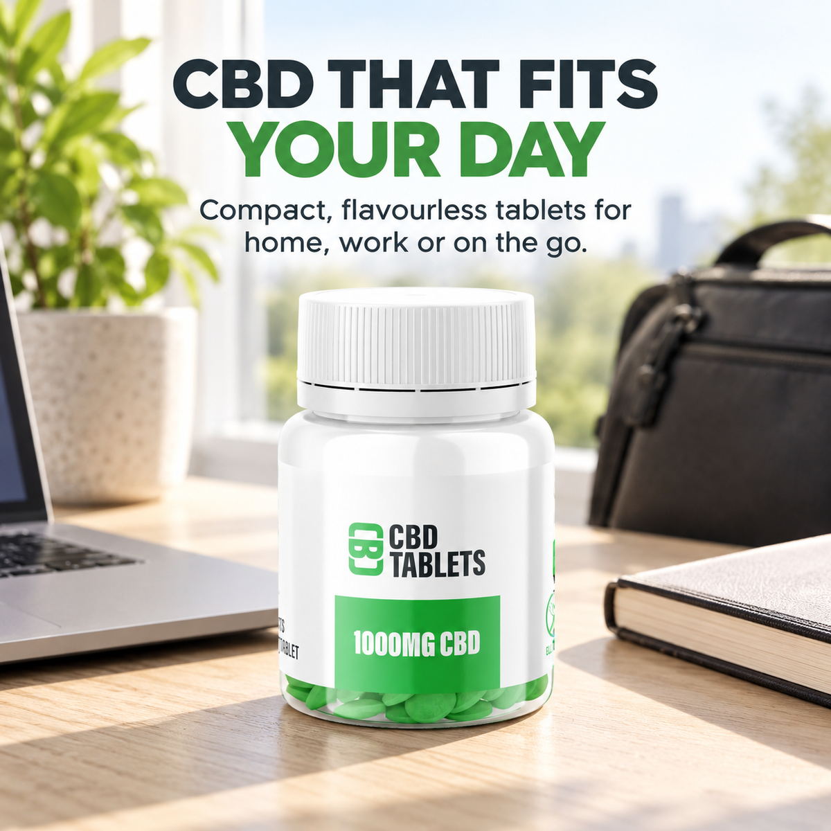 CBD Tablets by CBD Asylum 1000mg & 3000mg 100 Easy to Swallow Tablets