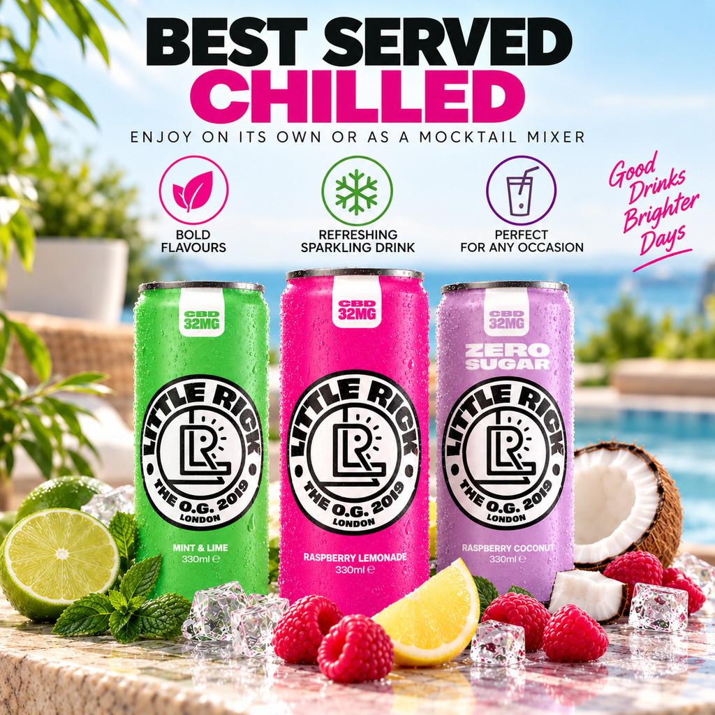 CBD Sparkling Drink by Little Rick 32mg with Tropical Botanical Flavours