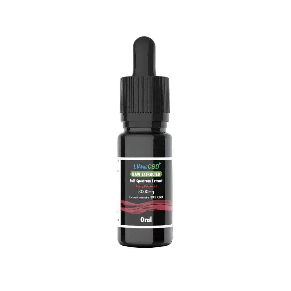 LVWell CBD Cherry Raw Extracted Full Spectrum CBD Oil 10ml