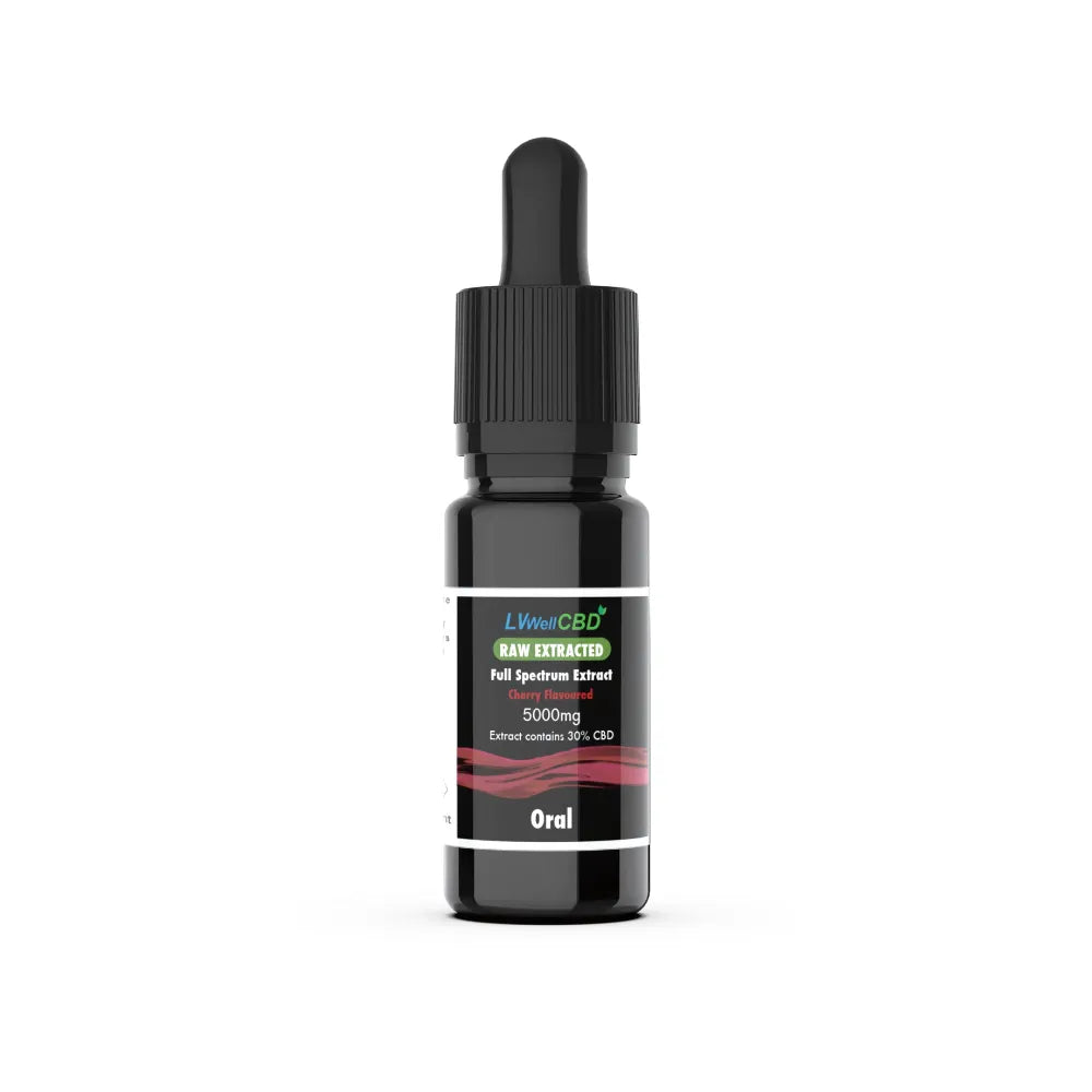 LVWell CBD Cherry Raw Extracted Full Spectrum CBD Oil 10ml