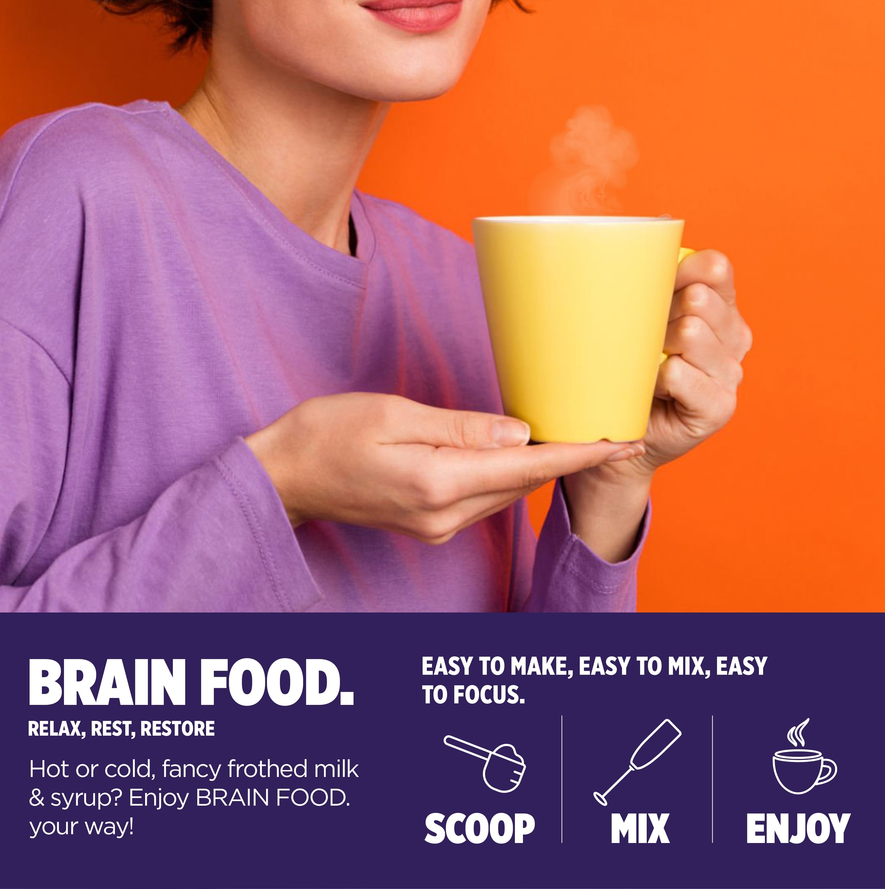 Orange County BRAIN FOOD. Calm & Unwind Adaptogen Mushroom Drink