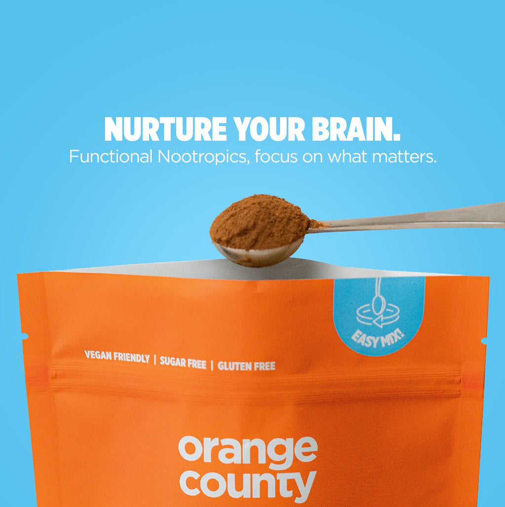 Orange County BRAIN FOOD Focus & Energy Mushroom Coffee Supplement
