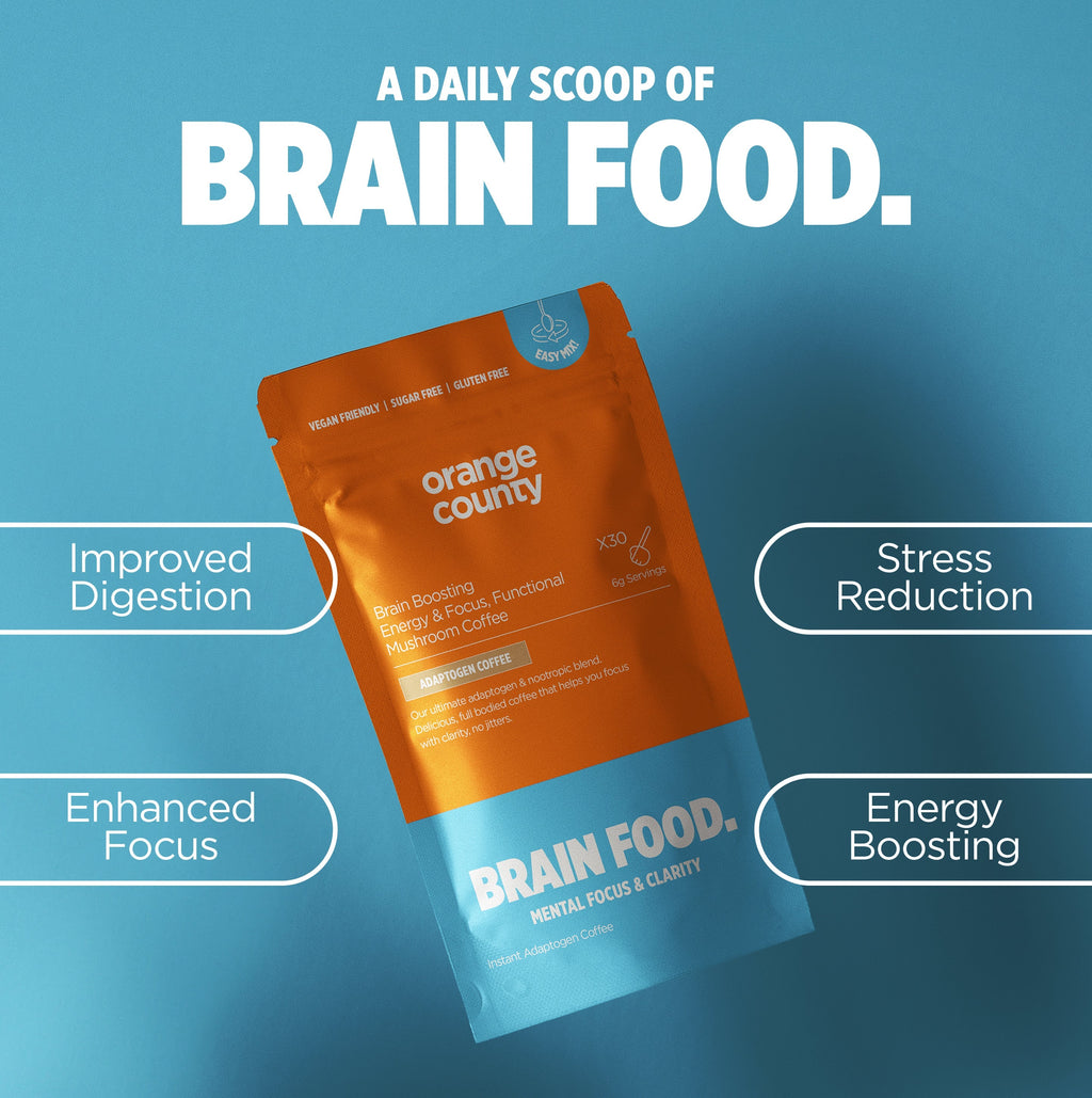Orange County BRAIN FOOD Focus & Energy Mushroom Coffee Supplement