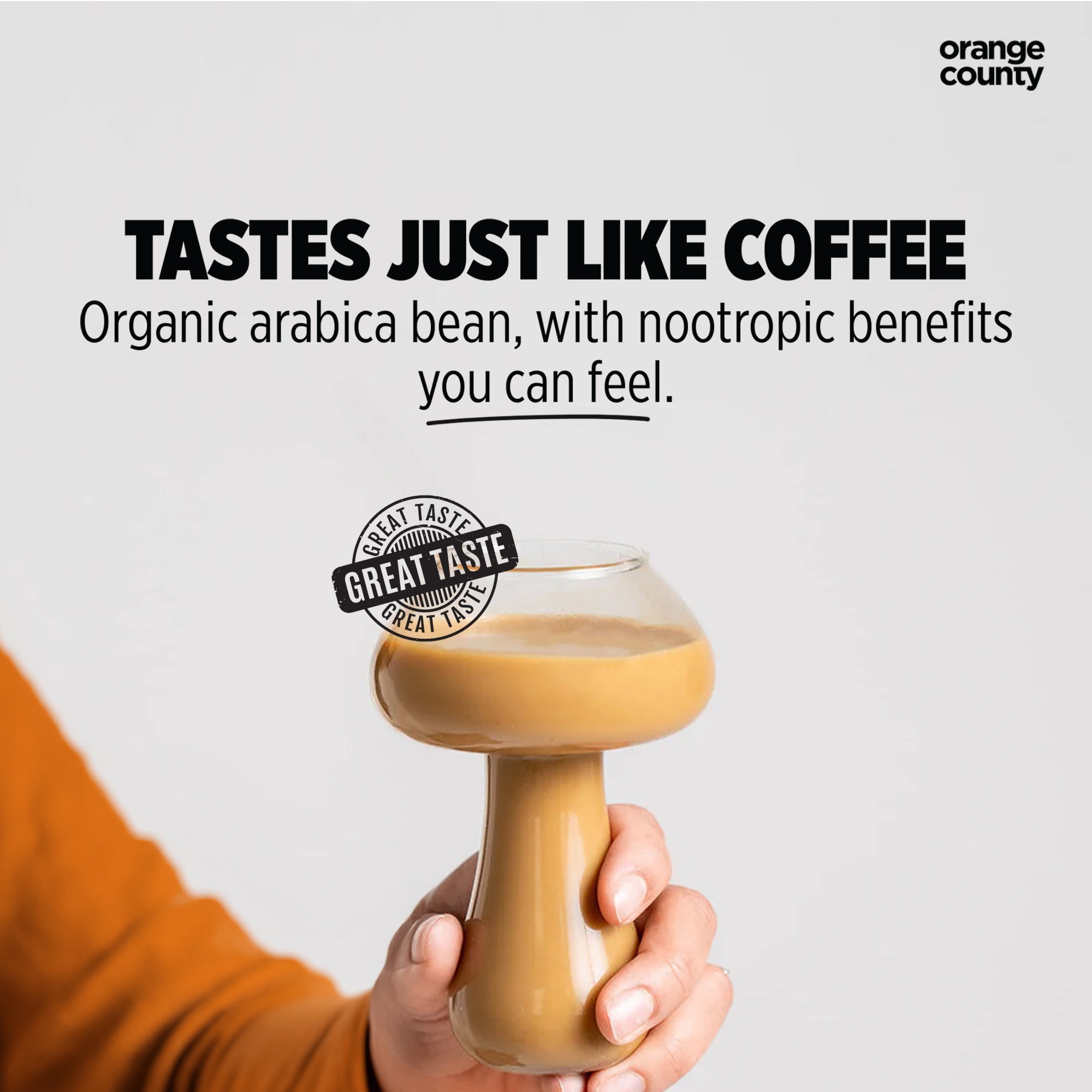Orange County BRAIN FOOD Focus & Energy Mushroom Coffee Supplement