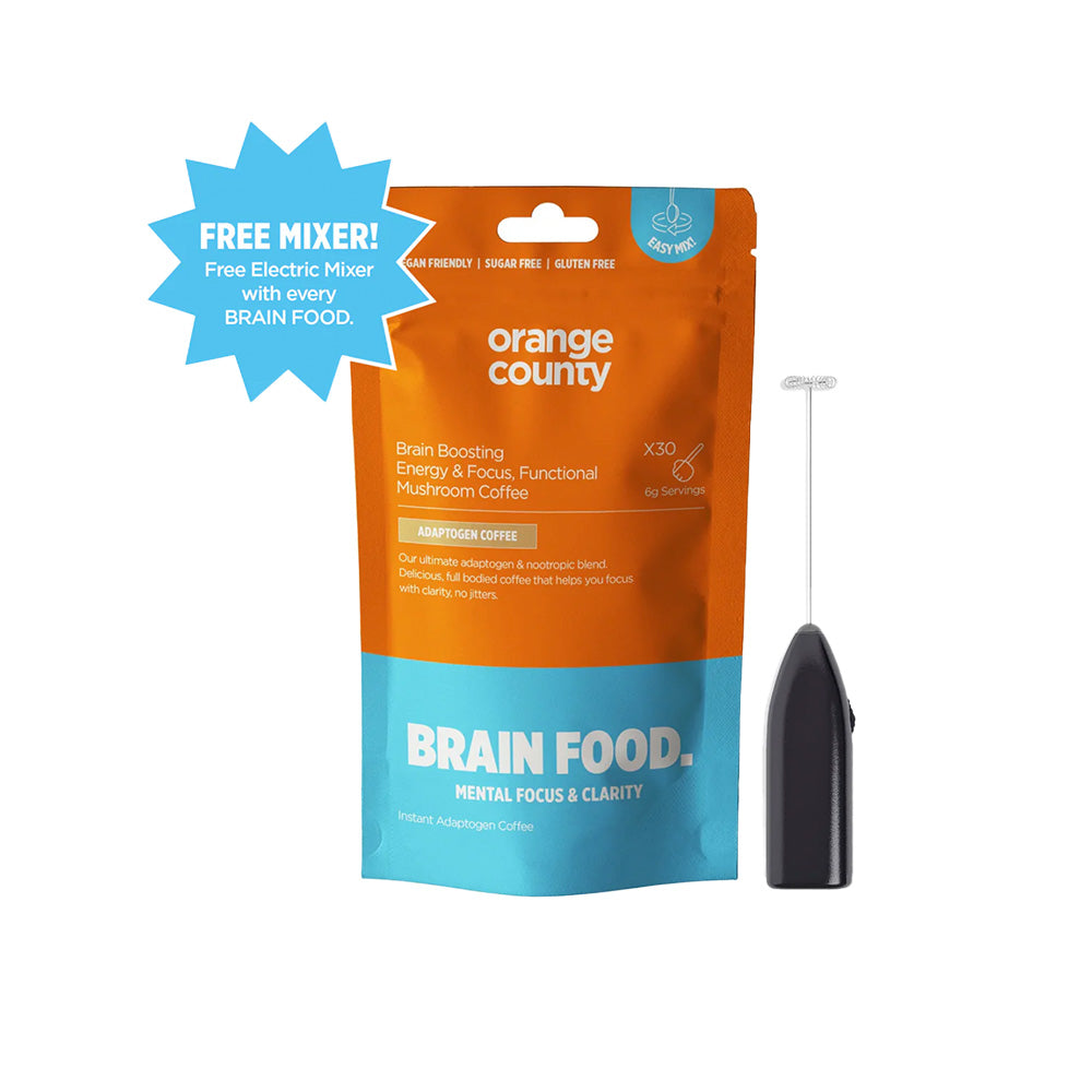 Orange County BRAIN FOOD Focus & Energy Mushroom Coffee Supplement