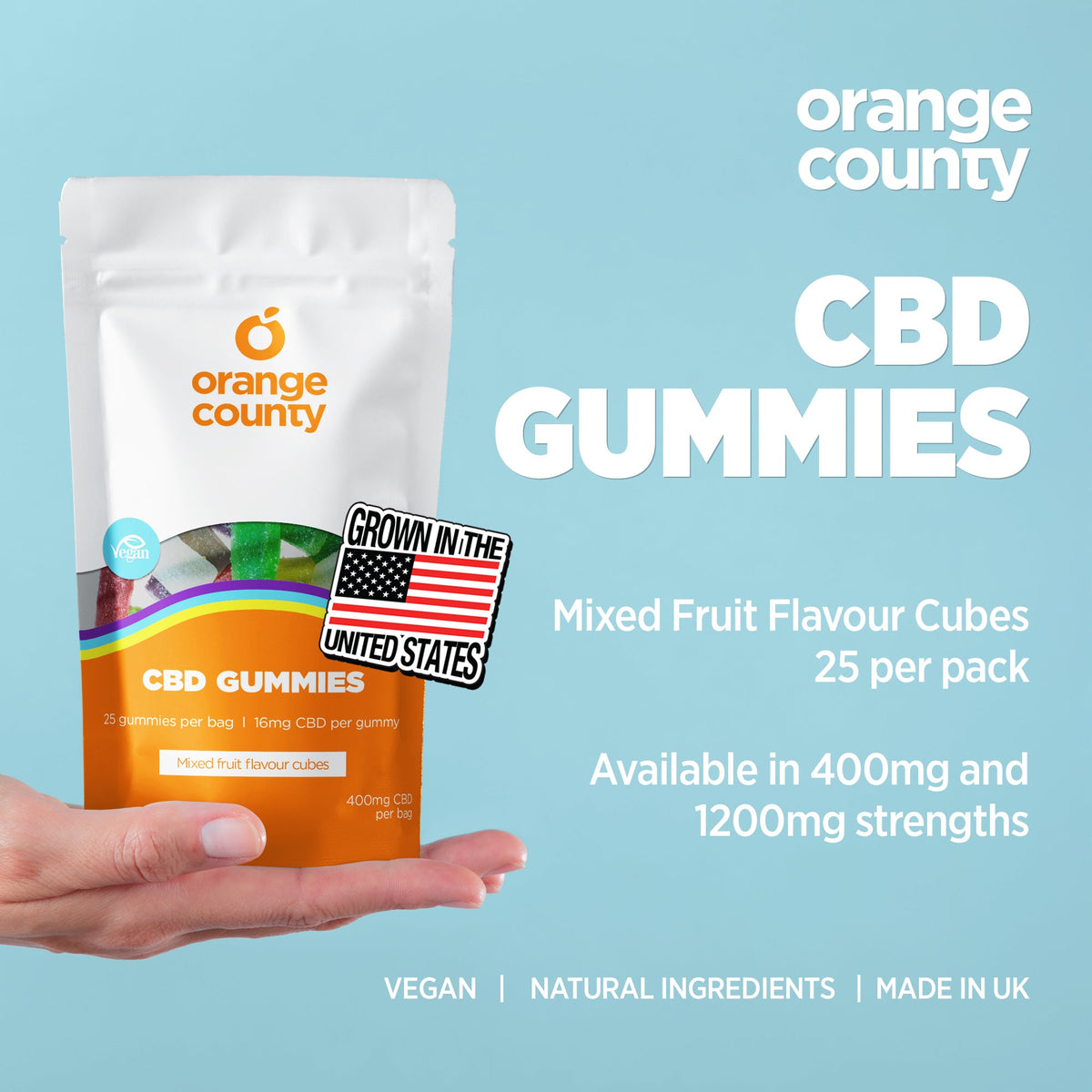 CBD Gummies by Orange County CBD THC Free 400mg-4800mg High Strength