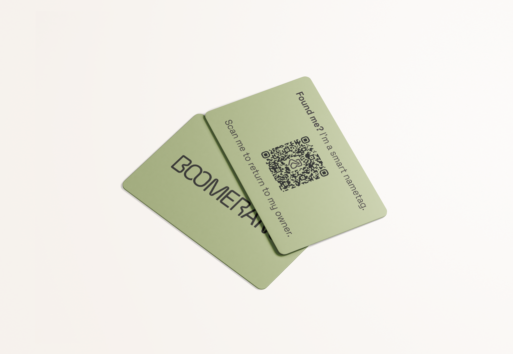 Boomerang Wallet Card 4 Tags - Credit Card Size with Free Plan