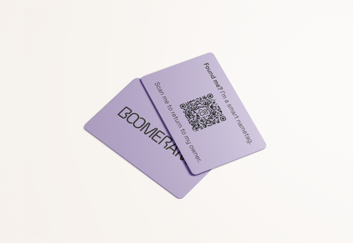 Boomerang Wallet Card 4 Tags - Credit Card Size with Free Plan