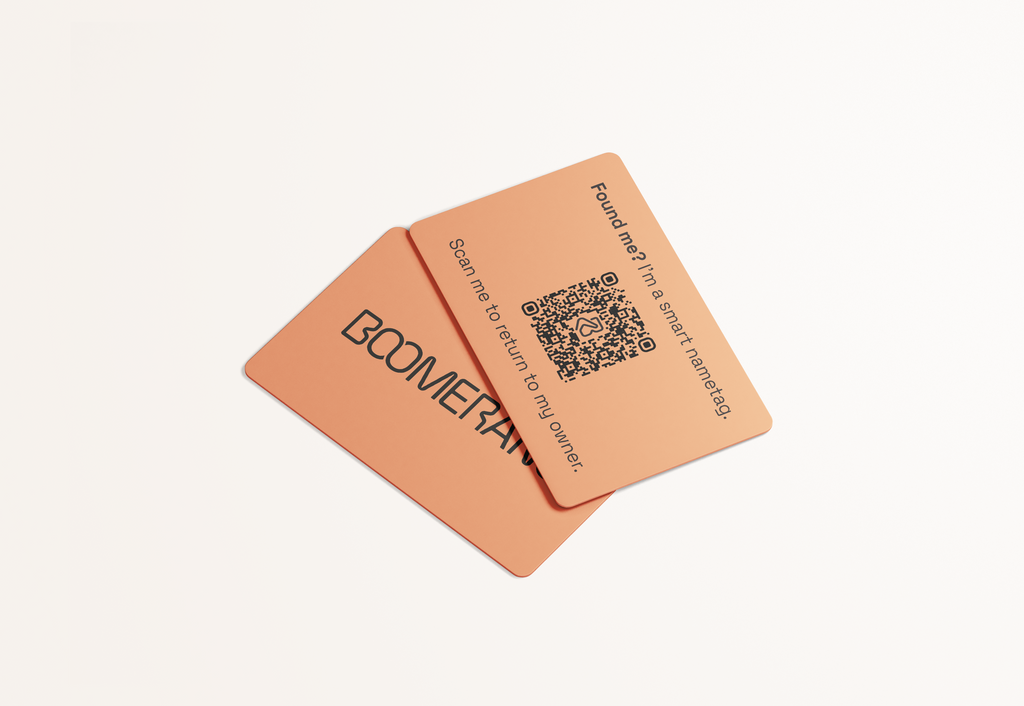Boomerang Wallet Card 4 Tags - Credit Card Size with Free Plan