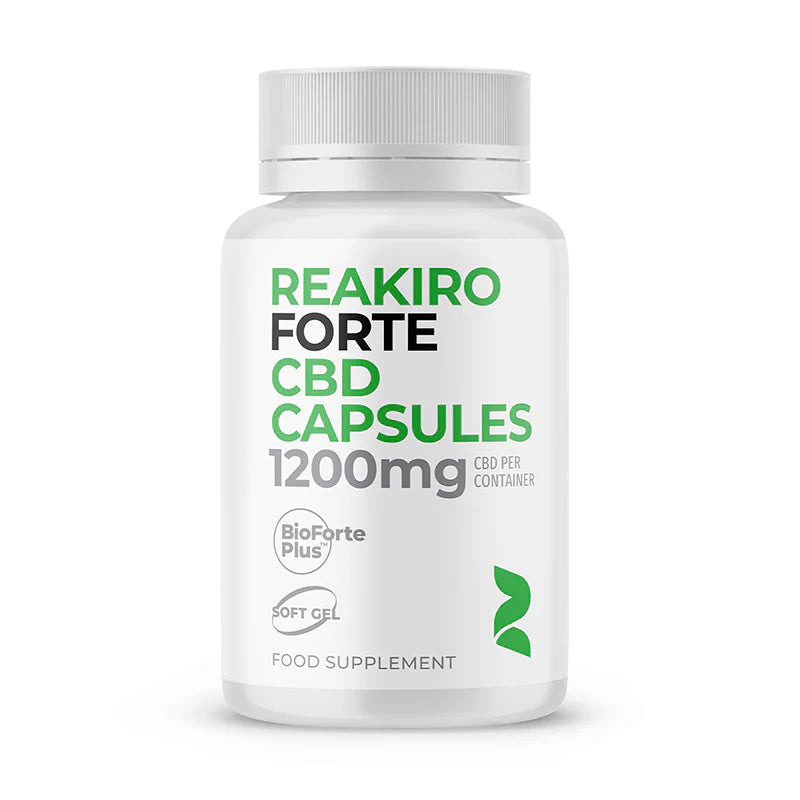 Reakiro Forte CBD Soft Gel Capsules 750mg-1200mg - 60 Caps with BioMax