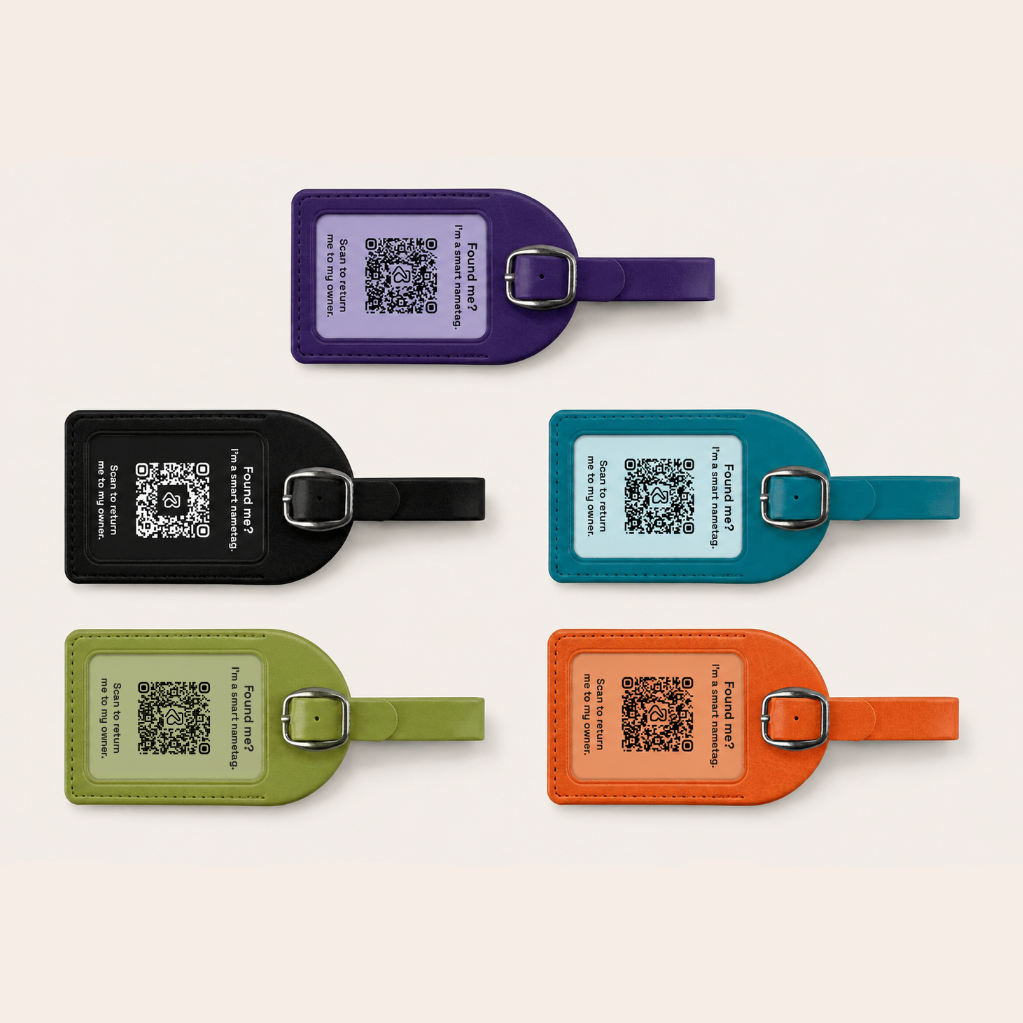 Boomerang Luggage Tag 2-Pack, Belluno Vegan PU, 5.4x8.9cm