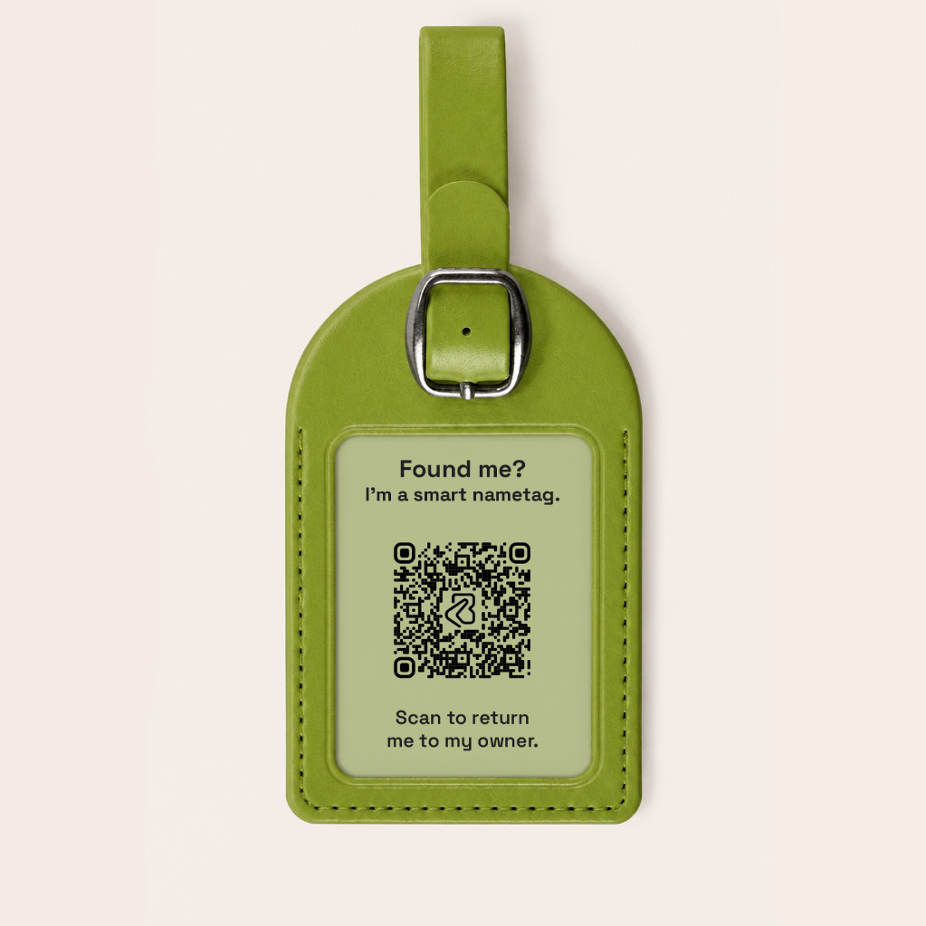 Boomerang Luggage Tag 2-Pack, Belluno Vegan PU, 5.4x8.9cm