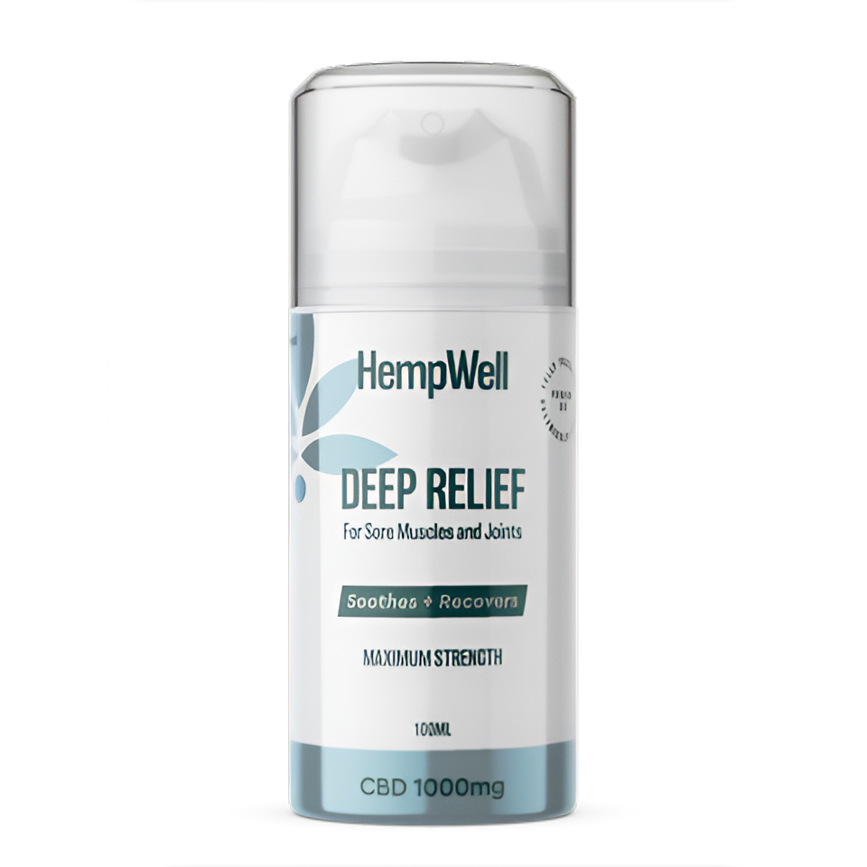 HempWell CBD Cooling Muscle & Joint Cream 500mg to 2000mg 100ml
