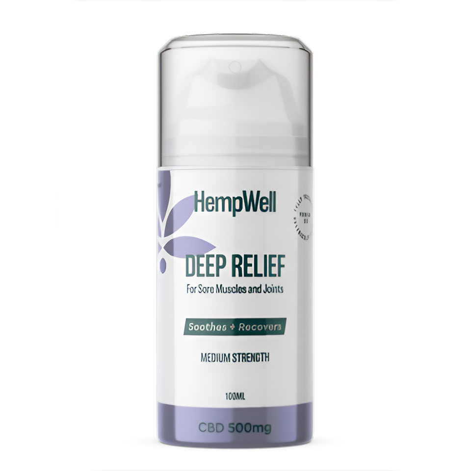 HempWell CBD Cooling Muscle & Joint Cream 500mg to 2000mg 100ml