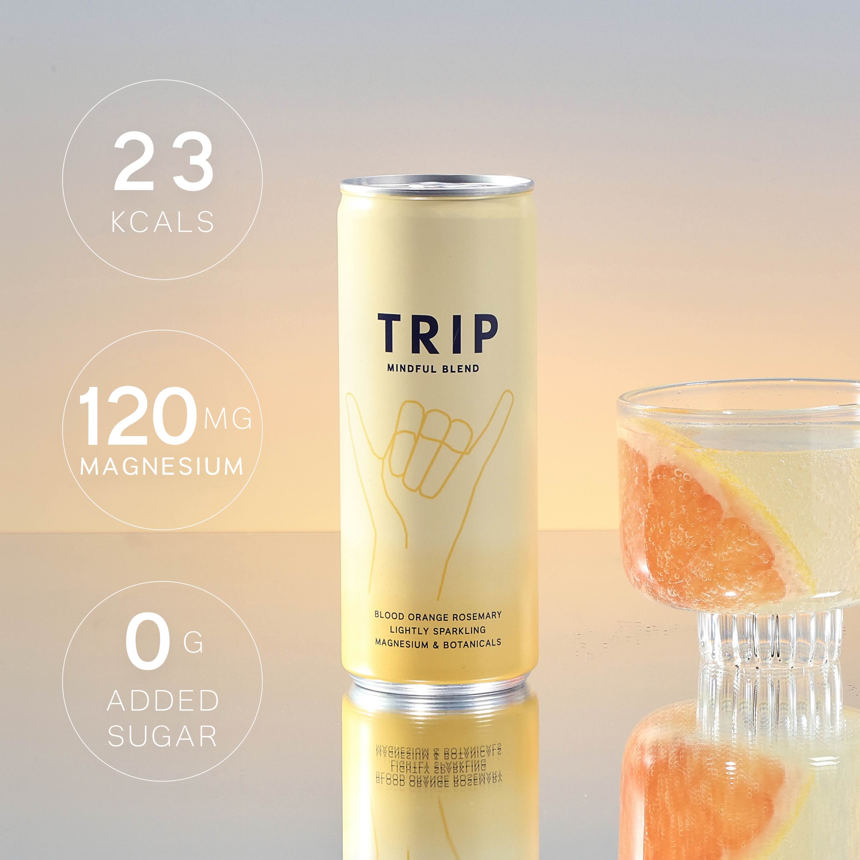Trip Blood Orange Mindful Blends Magnesium Sparkling Drink