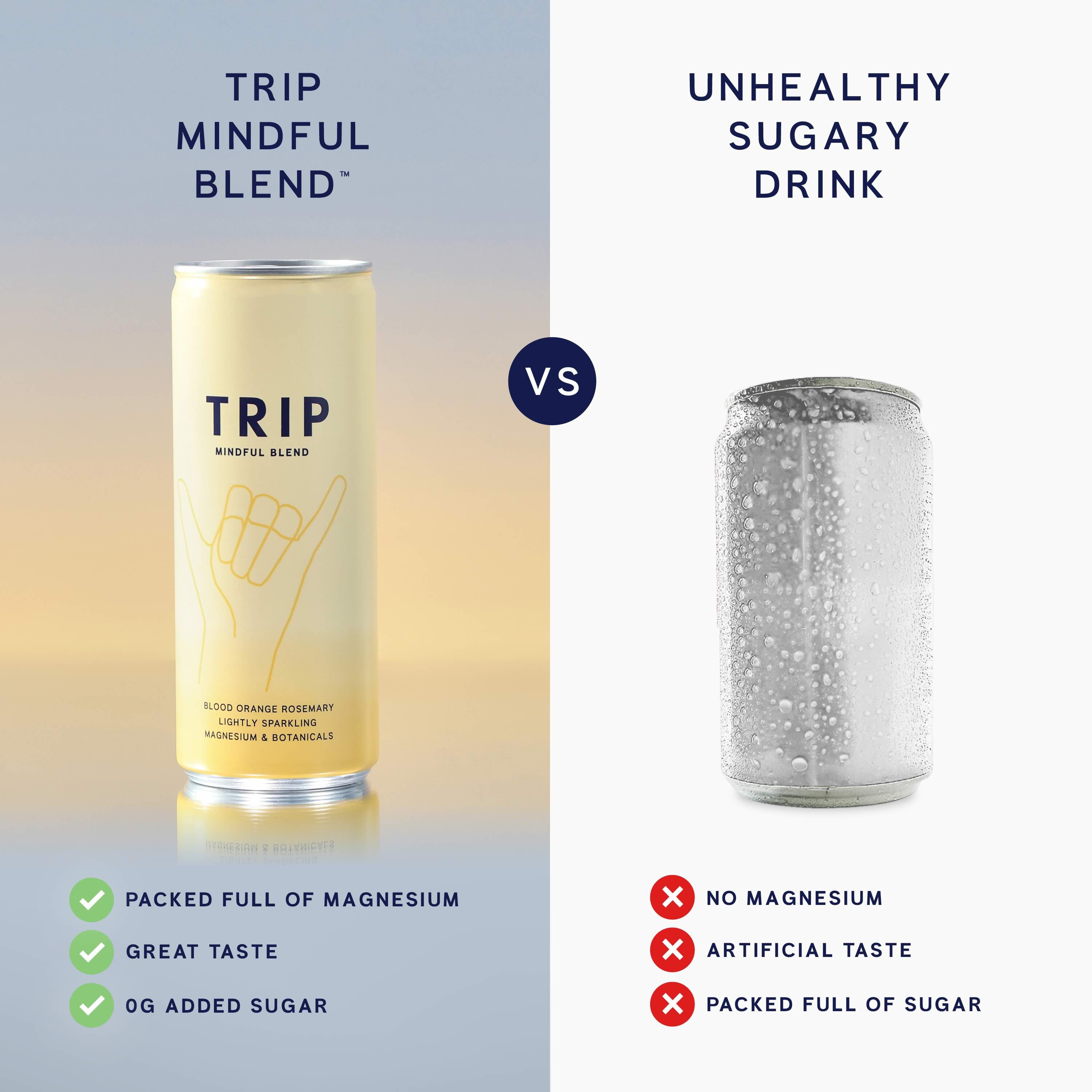 Trip Blood Orange Mindful Blends Magnesium Sparkling Drink