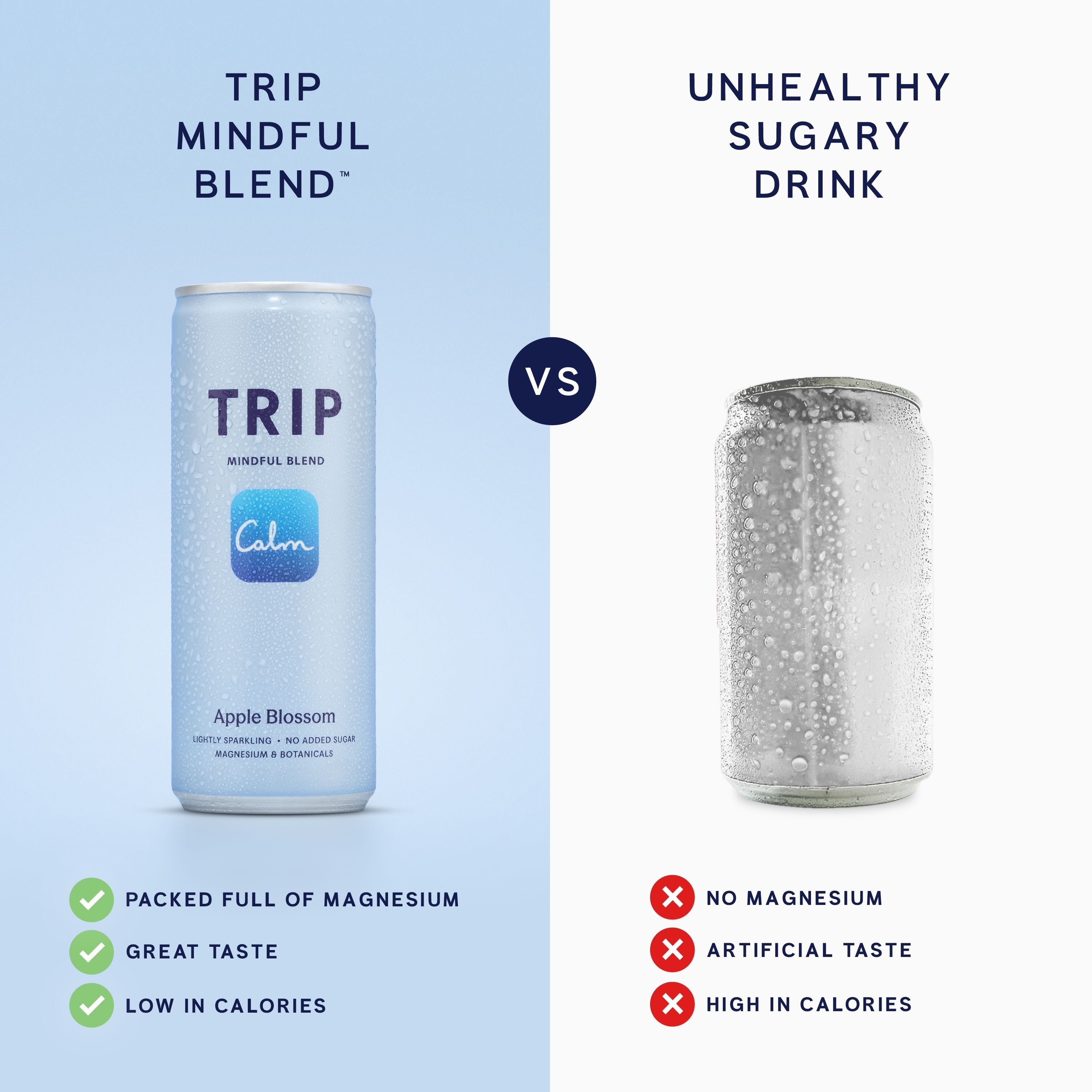 Trip Apple Blossom Mindful Blends Magnesium Sparkling Drink