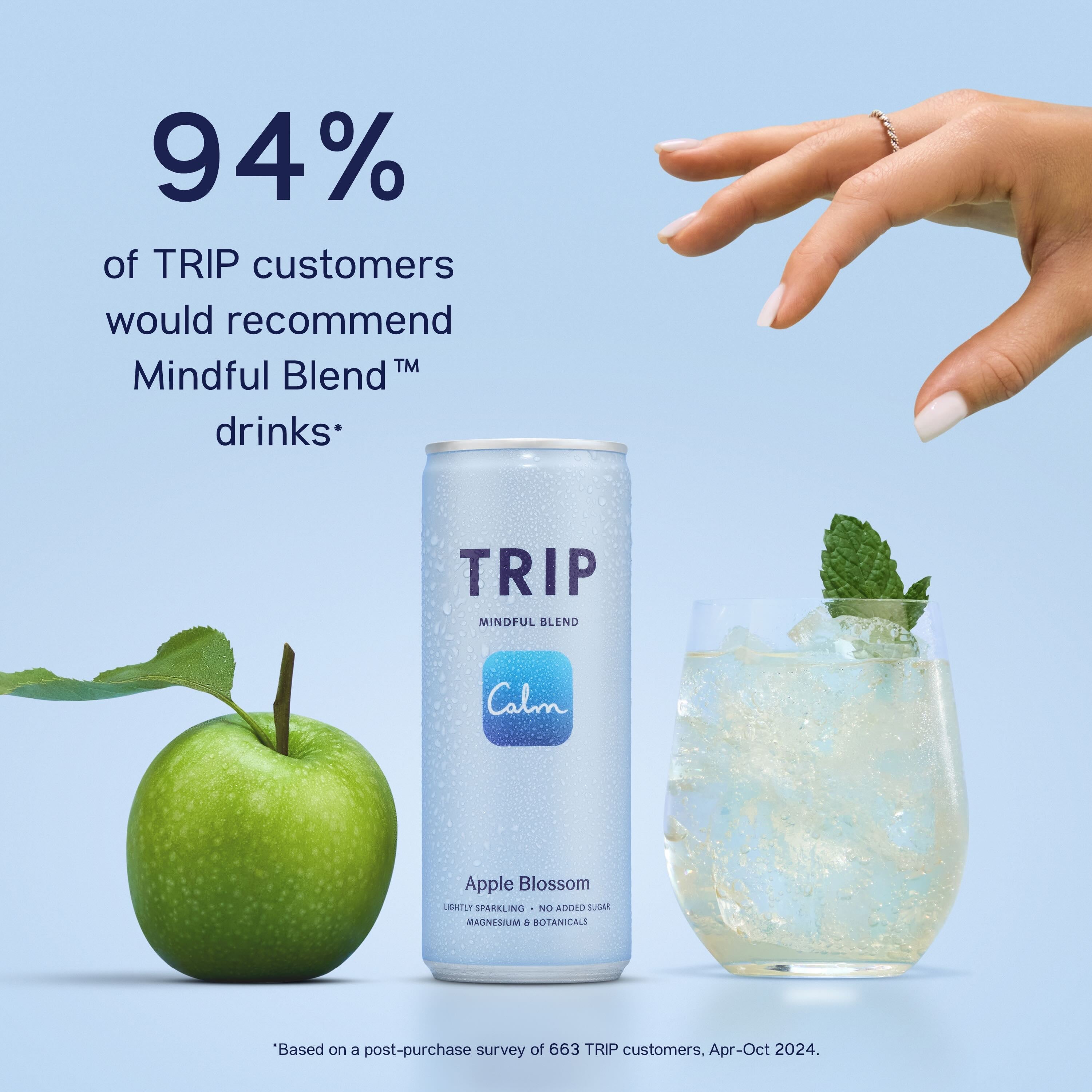 Trip Apple Blossom Mindful Blends Magnesium Sparkling Drink