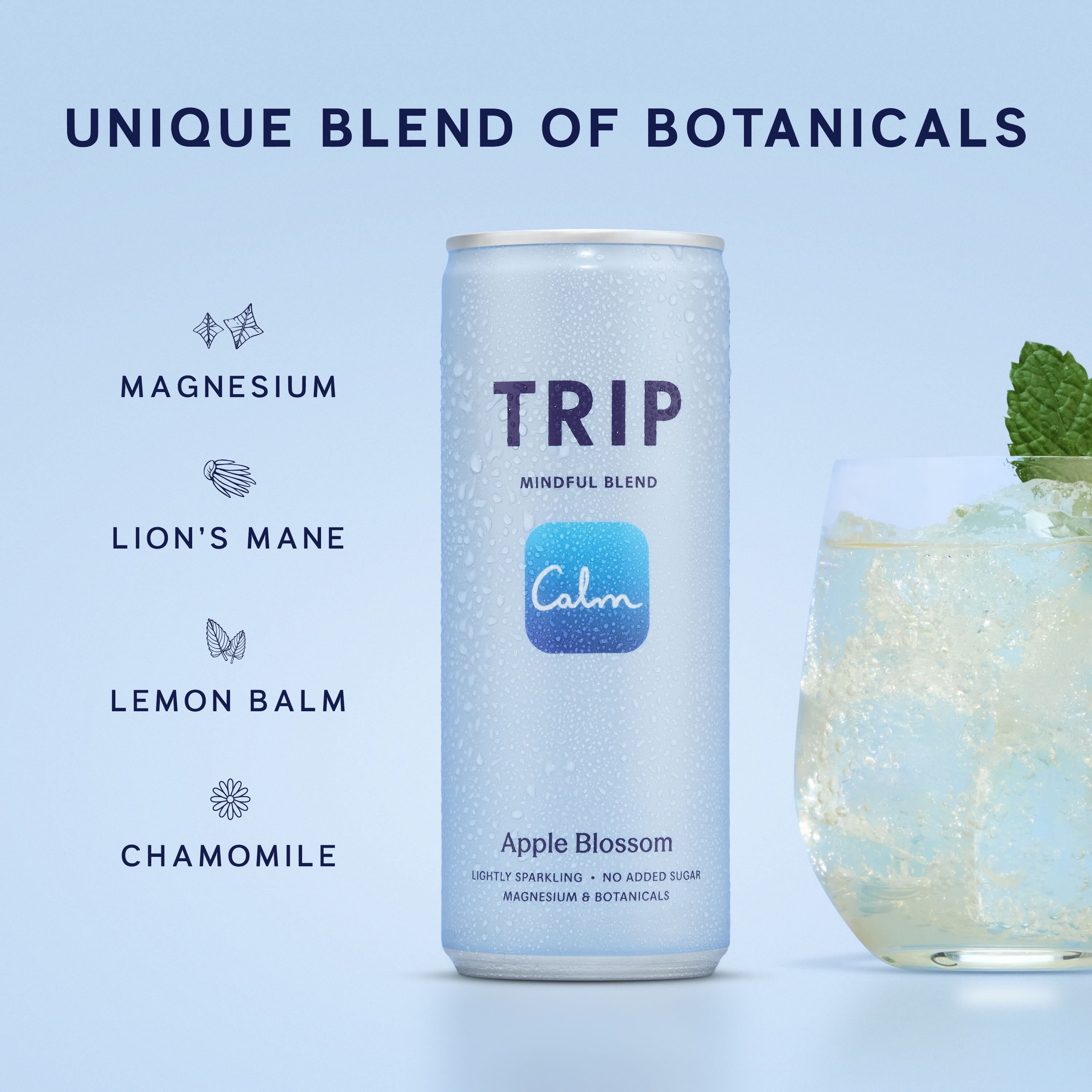 Trip Apple Blossom Mindful Blends Magnesium Sparkling Drink