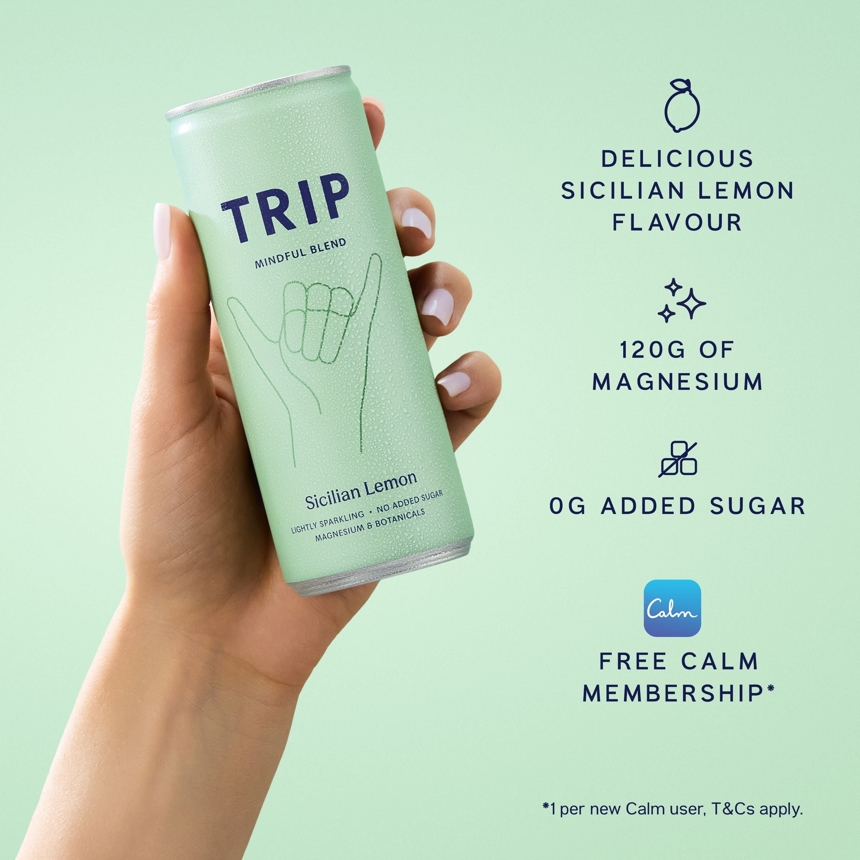 Trip Sicilian Lemon Magnesium Sparkling Drink