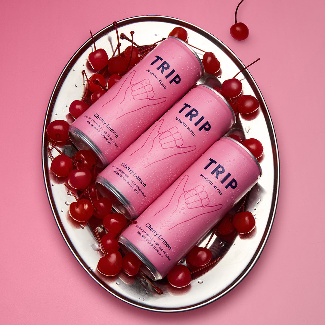 Trip Cherry Lemon Mindful Blends Magnesium Sparkling Drink