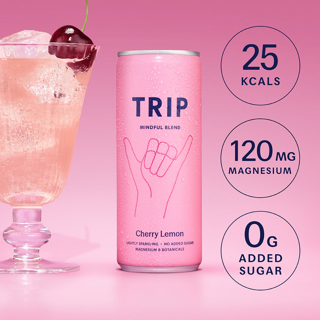 Trip Cherry Lemon Mindful Blends Magnesium Sparkling Drink