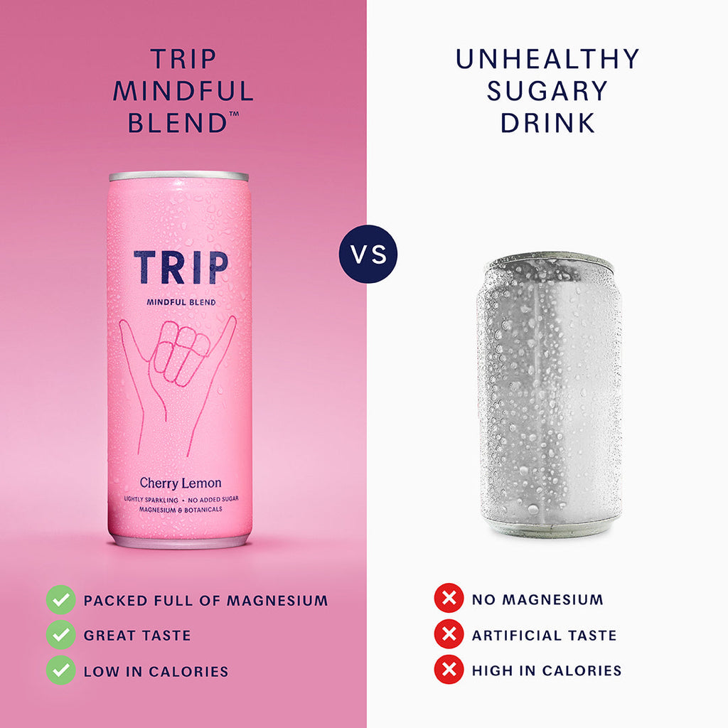 Trip Cherry Lemon Mindful Blends Magnesium Sparkling Drink